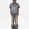 Streetwear supplier | Washed gray t-shirt for men | Heavy cotton t-shirt | 3D embroidery logo tshirt