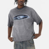 Streetwear supplier | Washed gray t-shirt for men | Heavy cotton t-shirt | 3D embroidery logo tshirt
