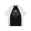 Colourblock polyester top | Clothing factory | Men plus size jersey t-shirt | Digital print | V-neck