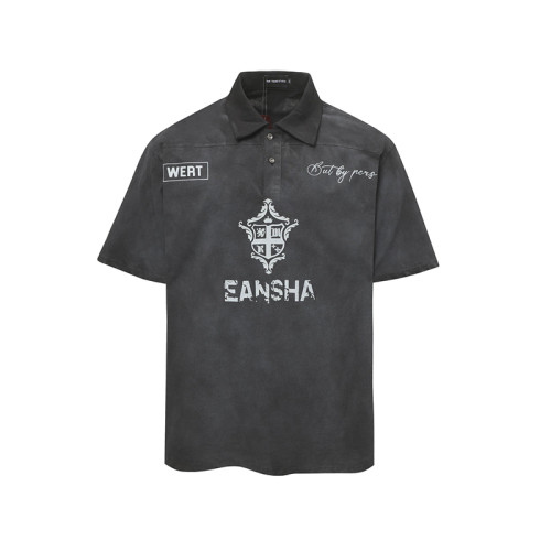 Polo t-shirt supplier | Men retro street t-shirts | Washed polo tee | Eco-friendly polo | Print logo