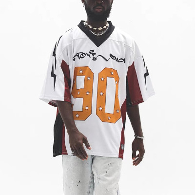 Jersey factory | Sports number 90 print graphic tee | Fashion-forward football jersey | Oversize fit