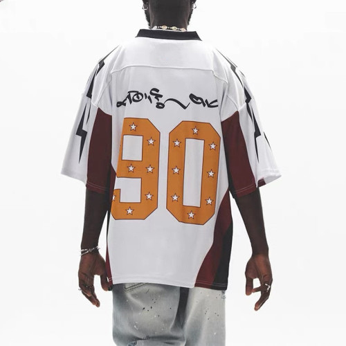 Jersey factory | Sports number 90 print graphic tee | Fashion-forward football jersey | Oversize fit
