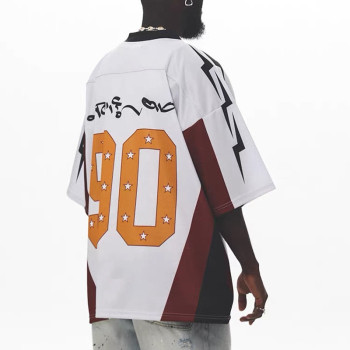 Jersey factory | Sports number 90 print graphic tee | Fashion-forward football jersey | Oversize fit