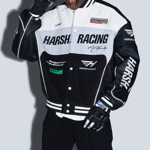 Race-style baseball jacket | Pilot colorblock jacket | Stylish print street jacket | Jacket factory