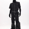 Men short-sleeve vest jacket | Zipper stand-up collar jacket | Nylon lightweight jacket | OEM jacket