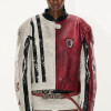 Vintage racing jacket | Colorblock leather jacket | Heavyweight motorcycle jacket | Jackets factory