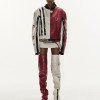 Vintage racing jacket | Colorblock leather jacket | Heavyweight motorcycle jacket | Jackets factory