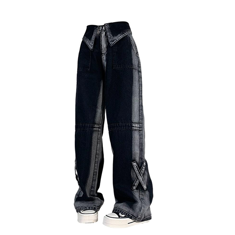 men's gradient loose high replica jeans