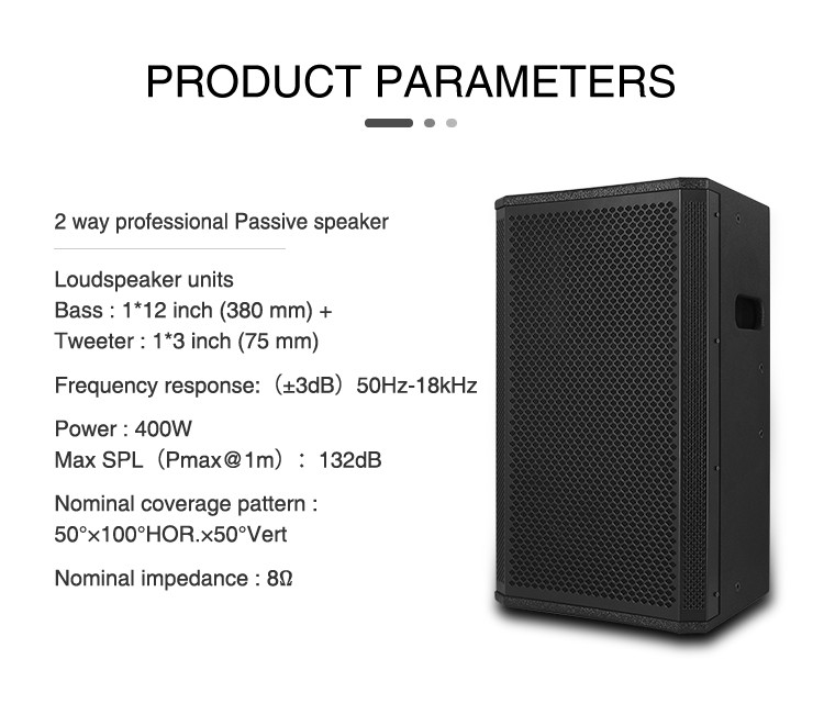 Parameters of wholesale 12" Woofer Passive Wooden PA Speaker AS-KU16