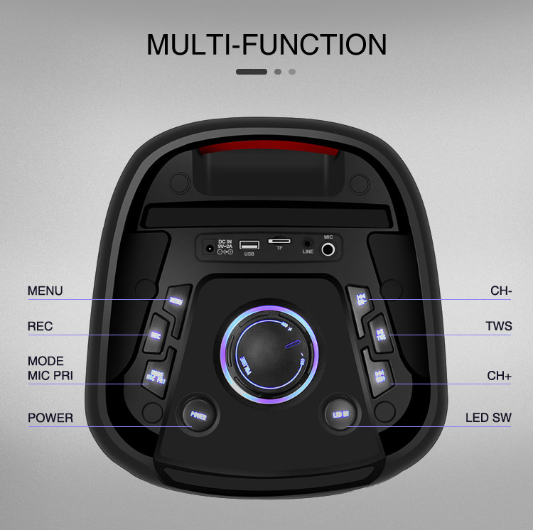 The amplifier of outdoor party speaker AS-0809