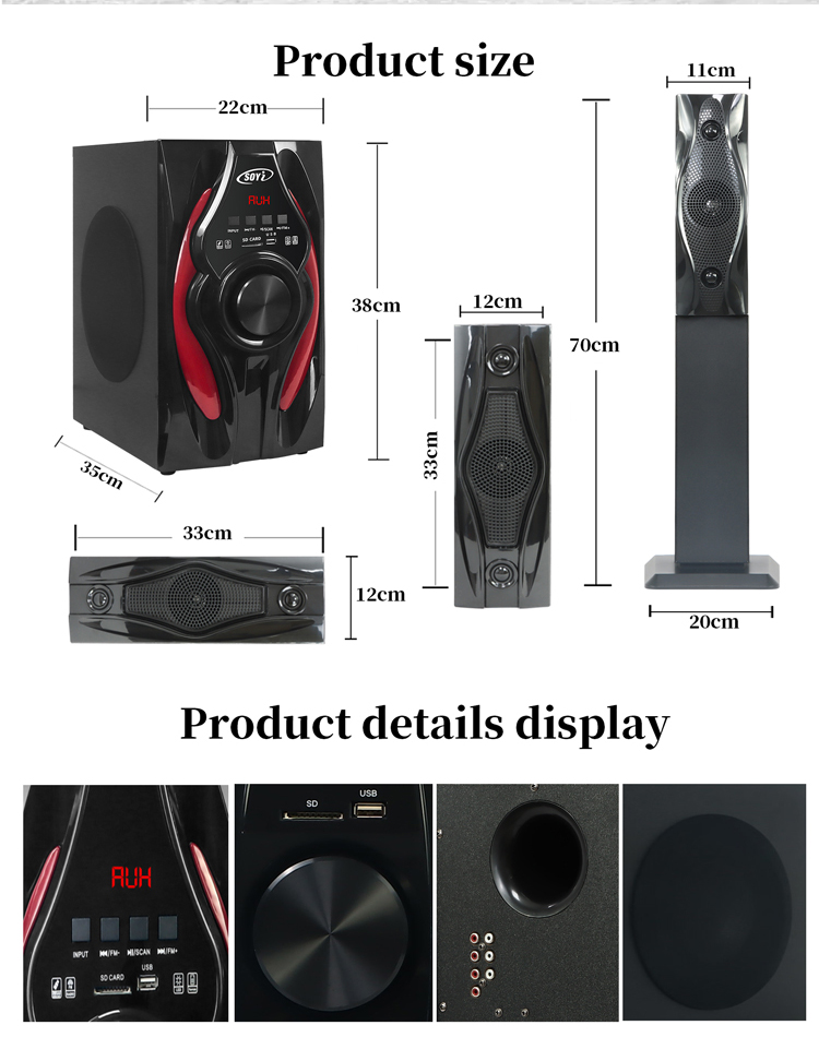 Wholesale 5.1 channel home theater sound systems