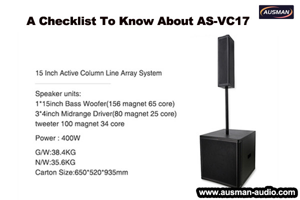 The multi-function Mixer of Portable Powered Line Array Speaker AS-VC16