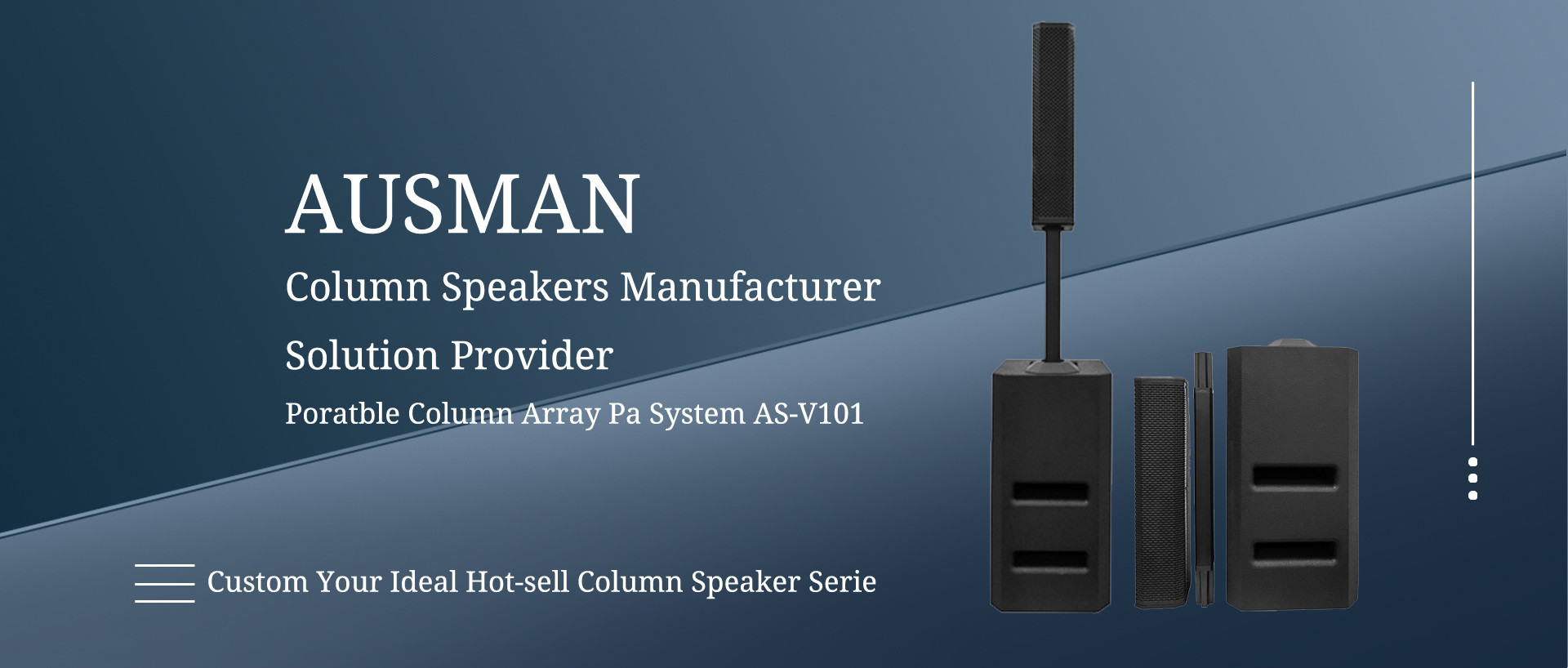 column speaker banner