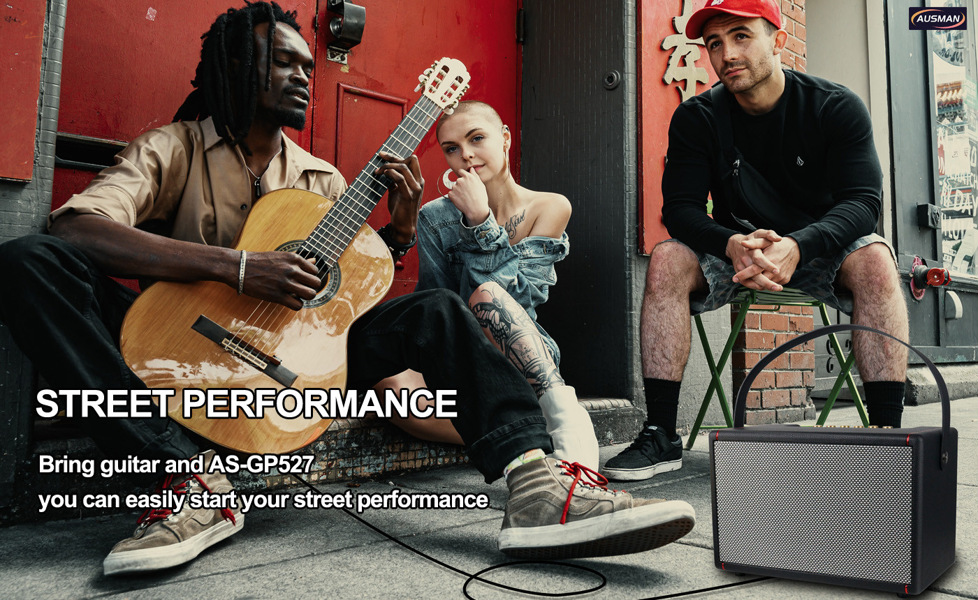 street performance with vitage bluetooth speaker AS-PG527