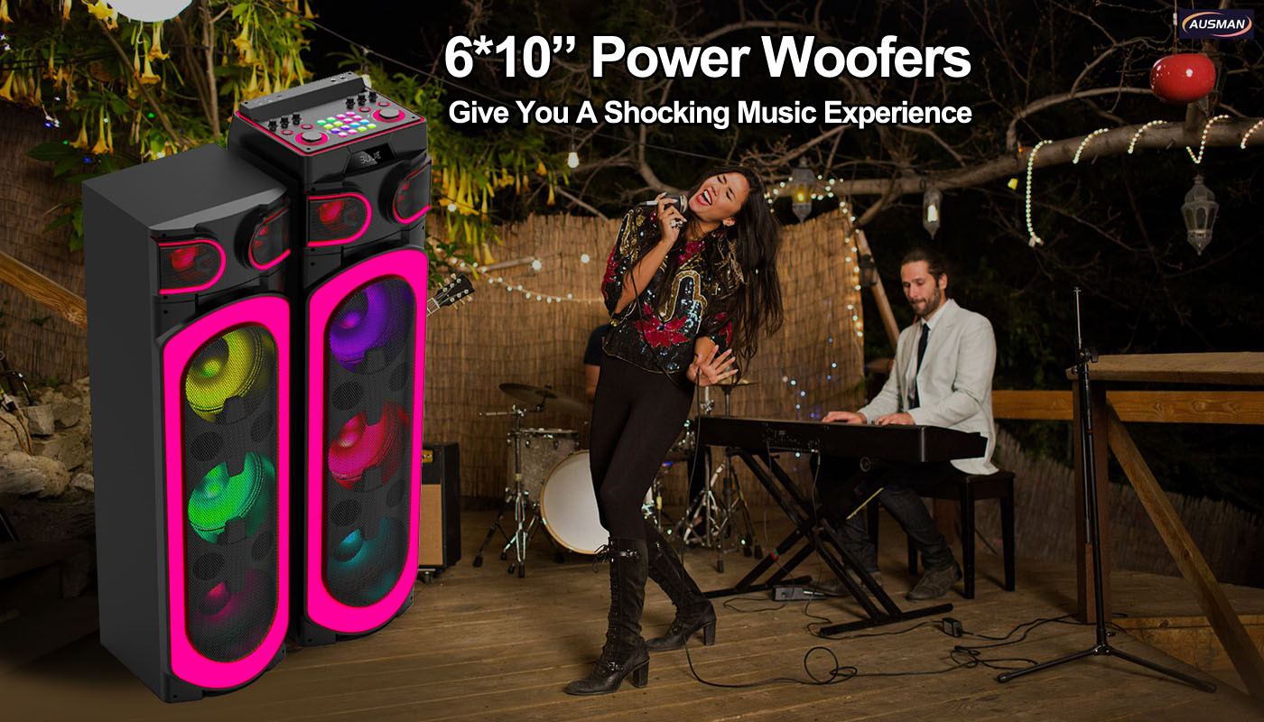 Shocking sound Karaoke Speaker with 6 woofers