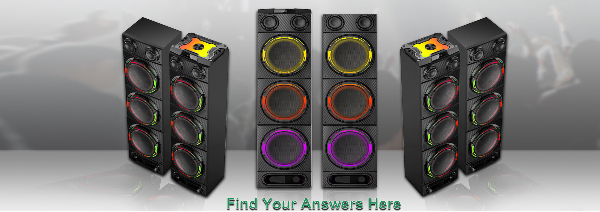 floor standing speaker with lights AS-PS03