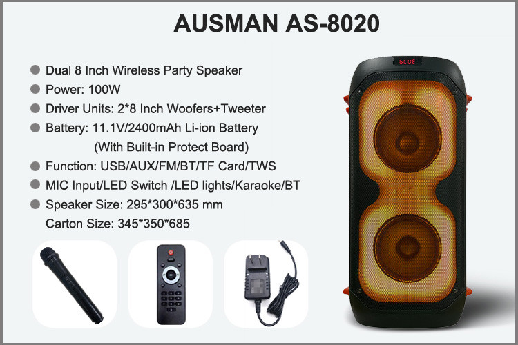 Wireless Party Speaker AUSMAN AS-8020 
