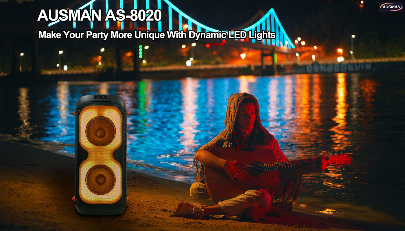 speaker With Dynamic LED Lights at night party
