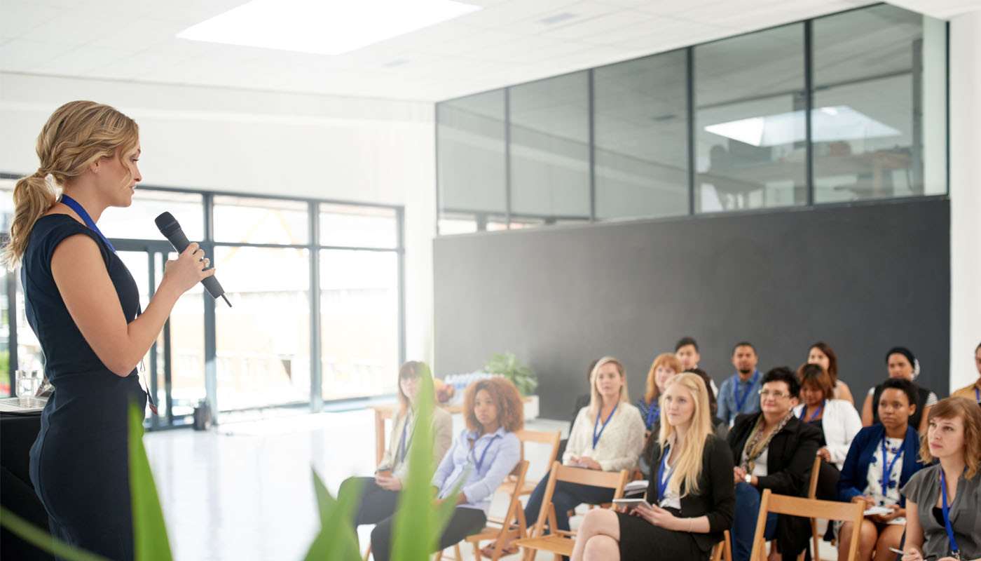 indoor speech and presentation