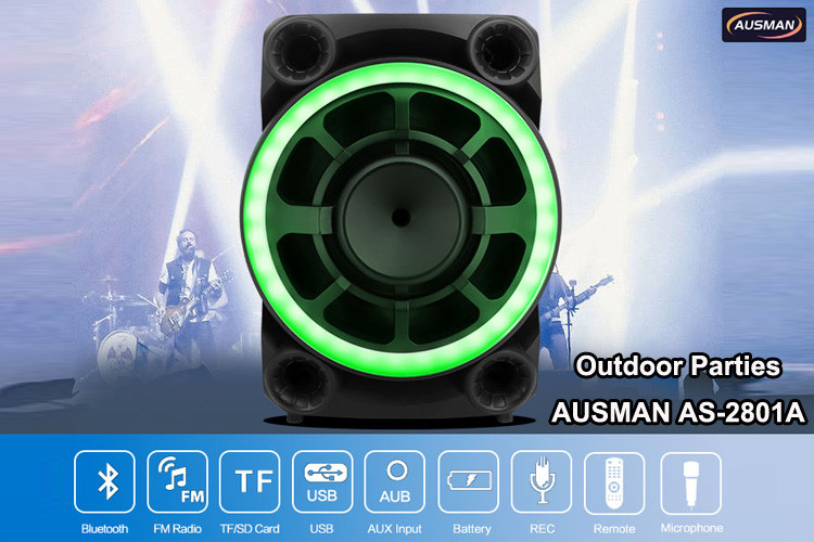 portable speaker AS-2801A for outdoor parties