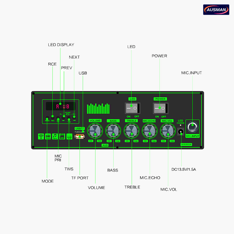 Amplifier of Outdoor Portable Speaker AS-1503