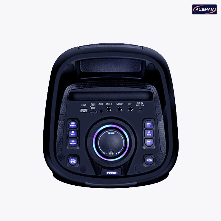 Portable Karaoke machine top panel and inputs