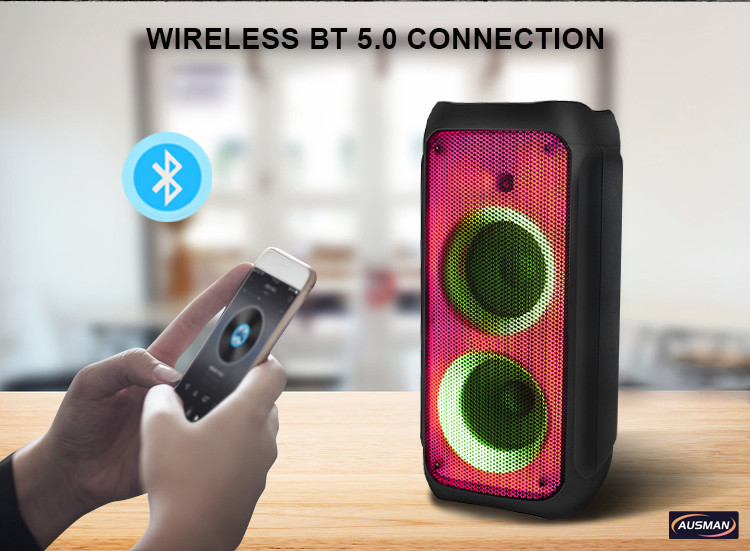 Bluetooth 5.2 Speaker with Lights AS-0808H