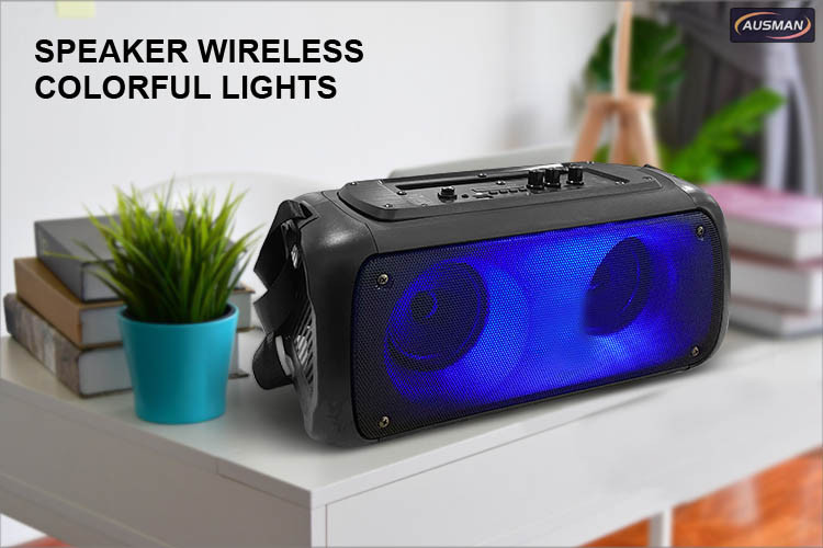 Speaker wireless outdoor with colorful lights