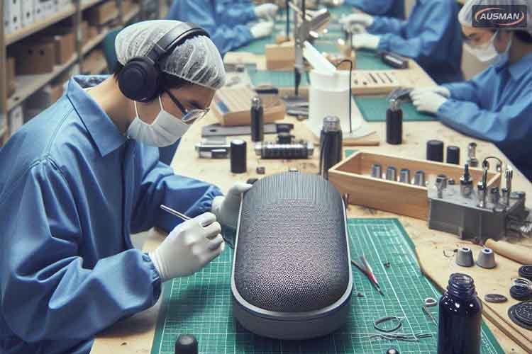 wireless speaker manufacturing in factory