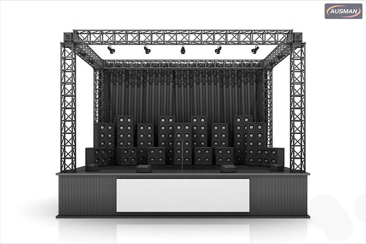 Outdoor stage speakers