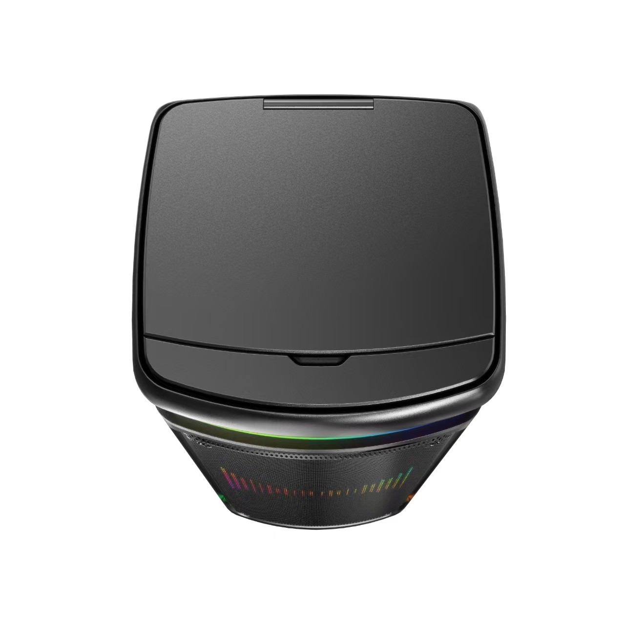 Top view of the karaoke speaker with screen