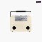 White Leather and Brass Mesh Retro Look Speaker