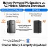 Battery Powered PA Speakers vs. AC Models: Portability Comparison