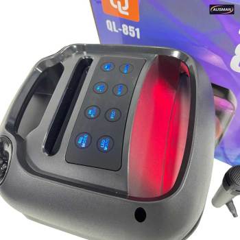 Black Plastic Portable Bluetooth Speaker With Microphone