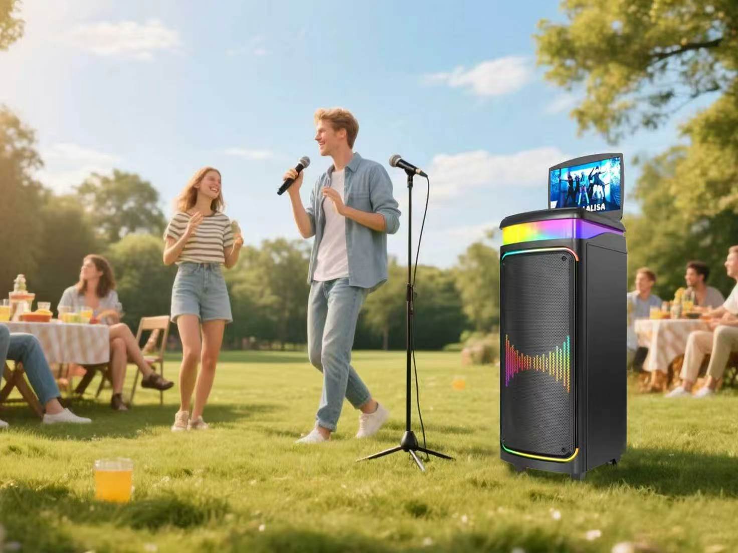 Bluetooth speaker with screen