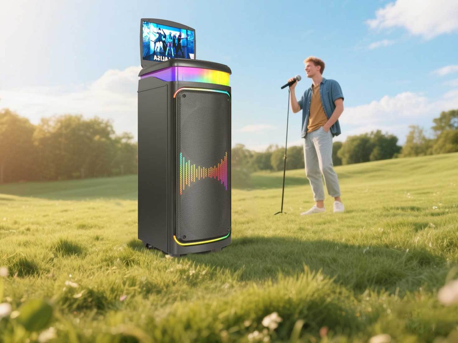 karaoke speaker with screen