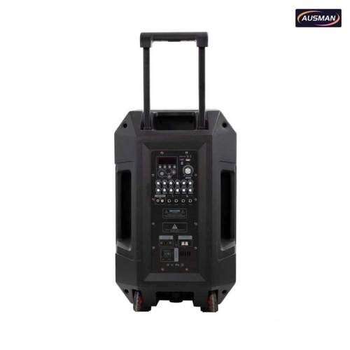 Powered Portable PA Speaker System With Wheels and Pull Rod