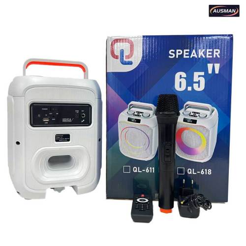 Black Plastic Portable Bluetooth Speaker With Microphone