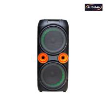 Double 10-inch Subwoofers Party Speaker Box With Two Wireless Microphones