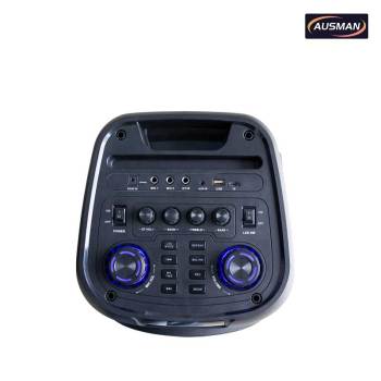 Double 10-inch Subwoofers Party Speaker Box With Two Wireless Microphones