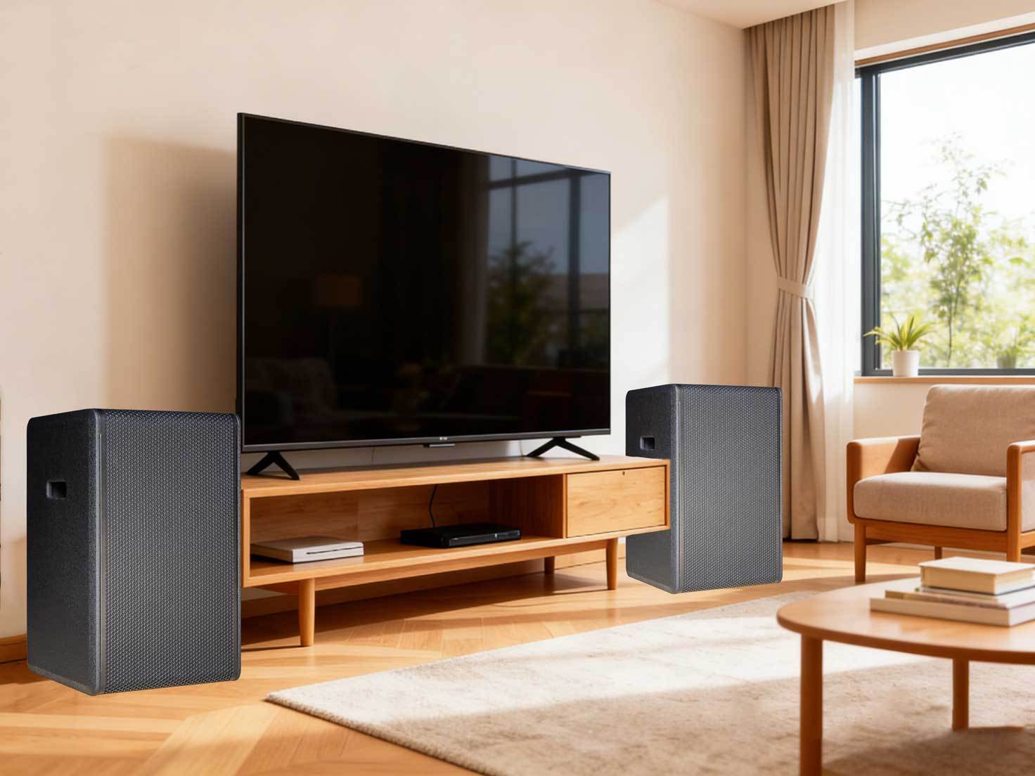 Dual Floor Standing Pa Speaker 