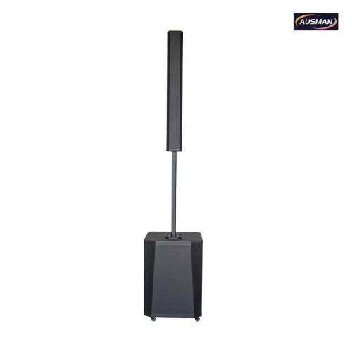 نظام صوتي عمودي محمول ومكبر صوت عمودي مزود بميكروفونين لاسلكيين