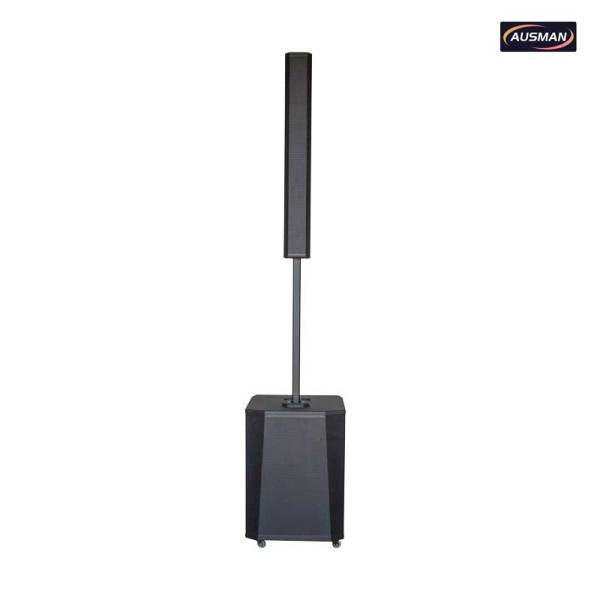 نظام صوتي عمودي محمول ومكبر صوت عمودي مزود بميكروفونين لاسلكيين