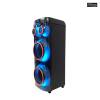 Portable Party Bluetooth Speaker with Wireless Mic & LED Lights