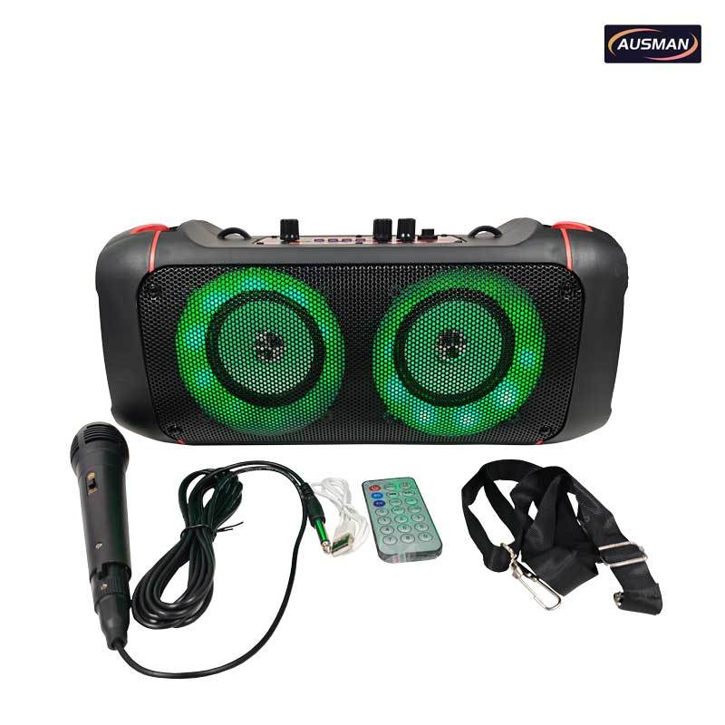 Portable Wireless Party Speaker with Shoulder Strap & Wired Mic ...
