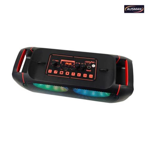 Portable Wireless Party Speaker with Shoulder Strap & Wired Mic