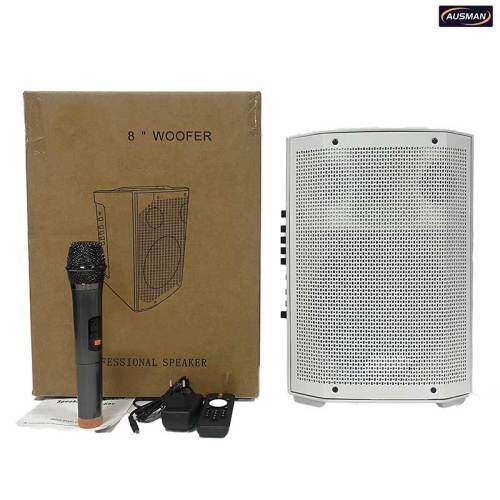 Versatile White Plastic Portable Bluetooth Speaker for Party