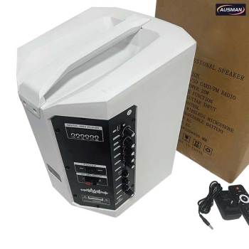 Versatile White Plastic Portable Bluetooth Speaker for Party