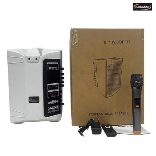 Versatile White Plastic Portable Bluetooth Speaker for Party