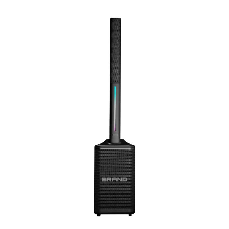 Powered Column Speaker with Dual Wireless Mics